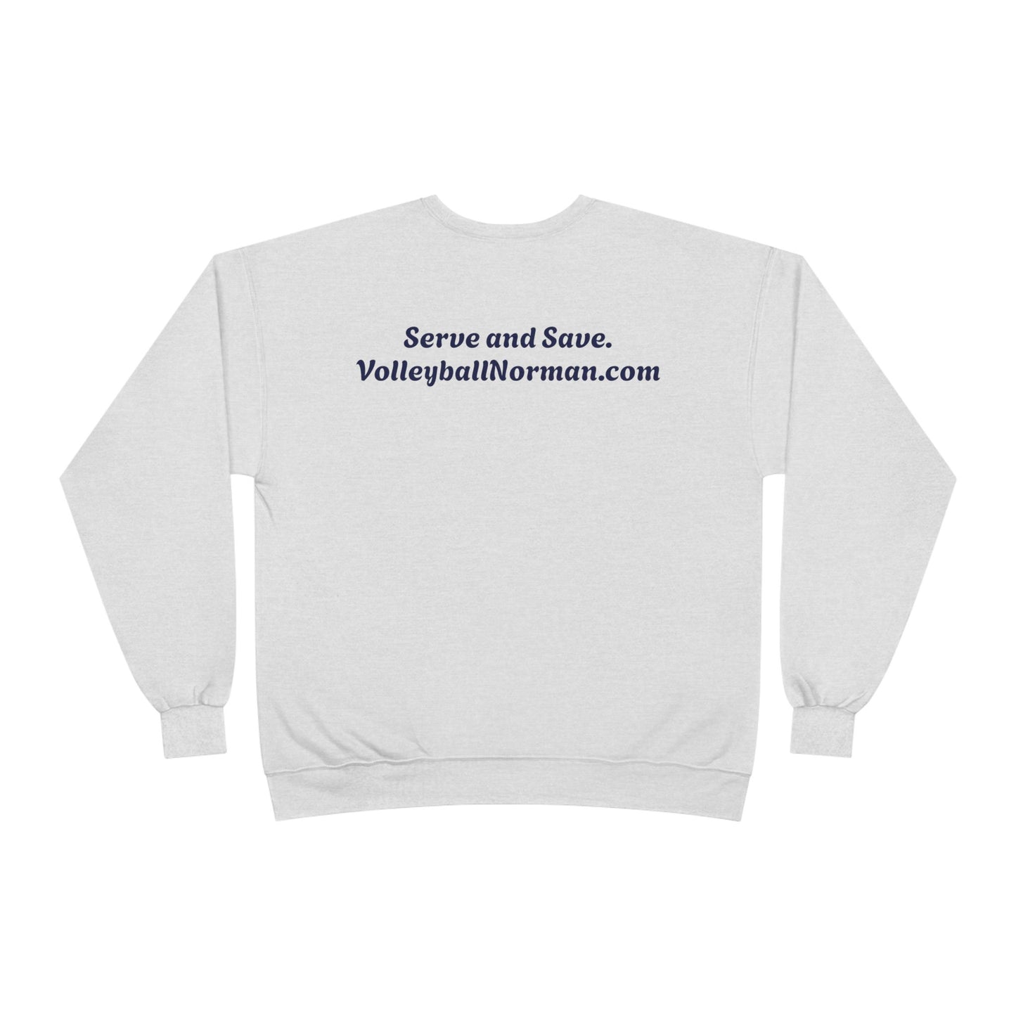 Norman's Volleyball EcoSmart® Crewneck Sweatshirt - Serve and Save Design