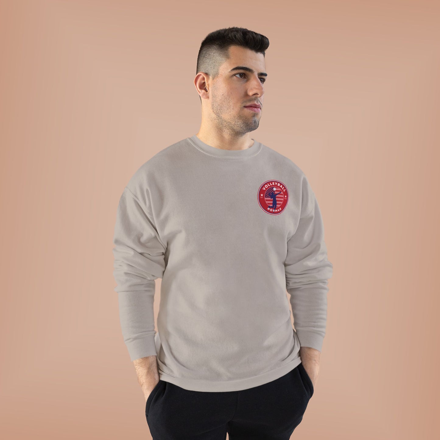 Norman's Volleyball EcoSmart® Crewneck Sweatshirt - Serve and Save Design