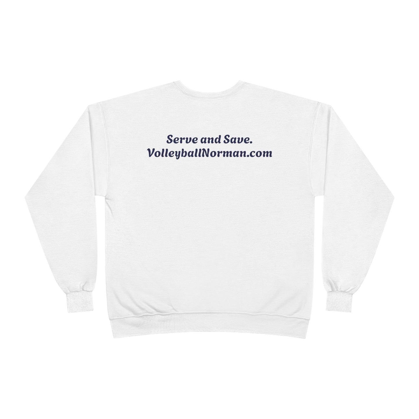 Norman's Volleyball EcoSmart® Crewneck Sweatshirt - Serve and Save Design