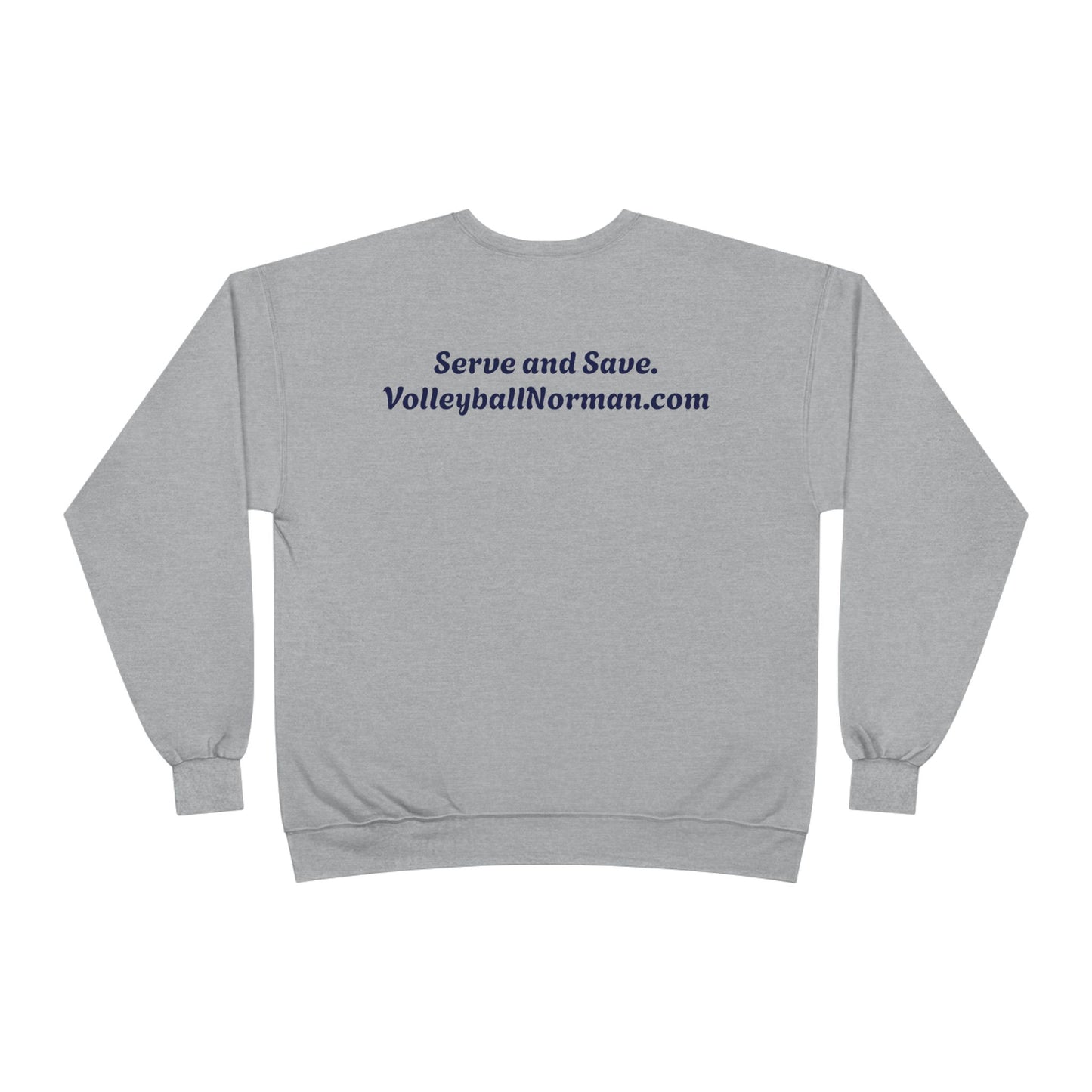 Norman's Volleyball EcoSmart® Crewneck Sweatshirt - Serve and Save Design