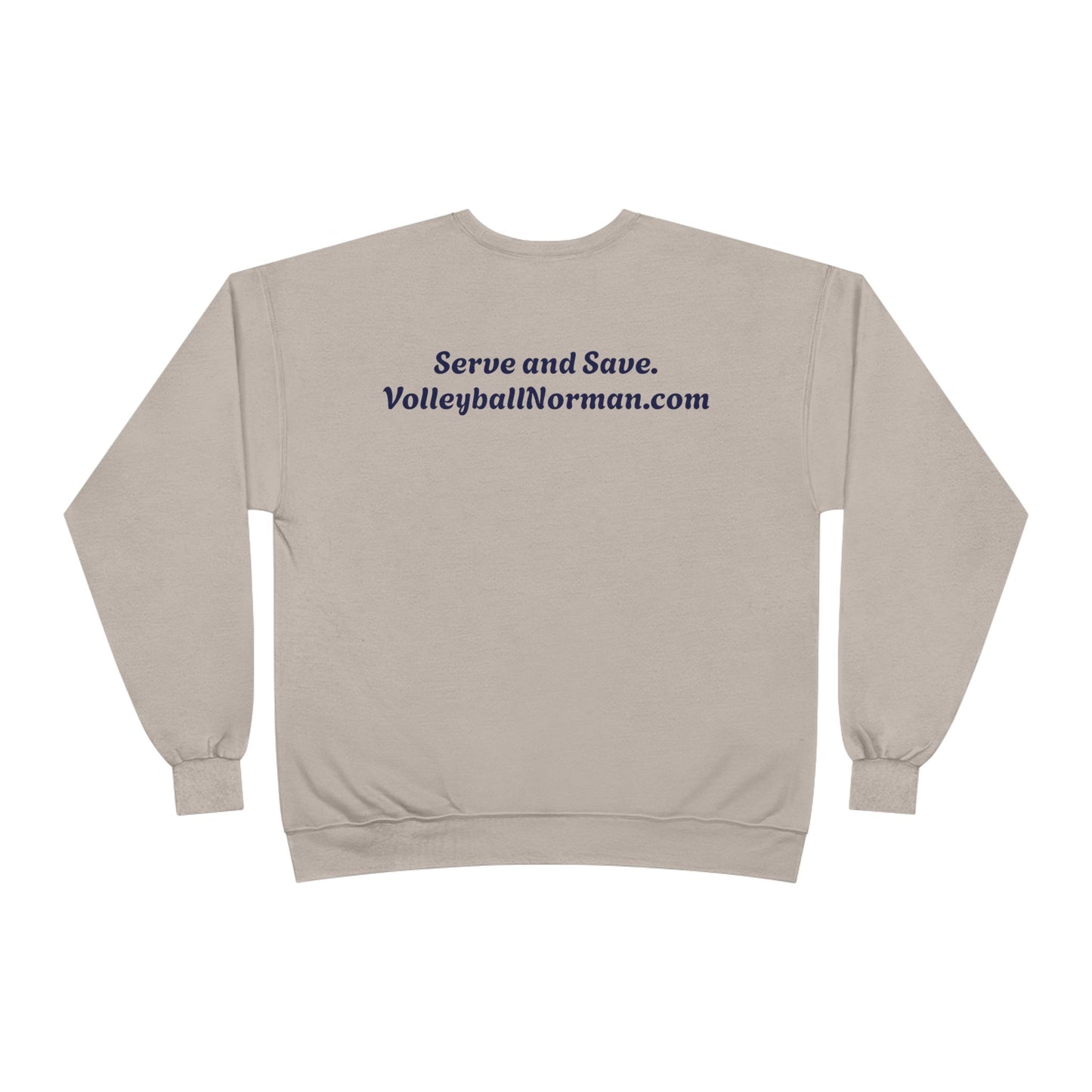 Norman's Volleyball EcoSmart® Crewneck Sweatshirt - Serve and Save Design