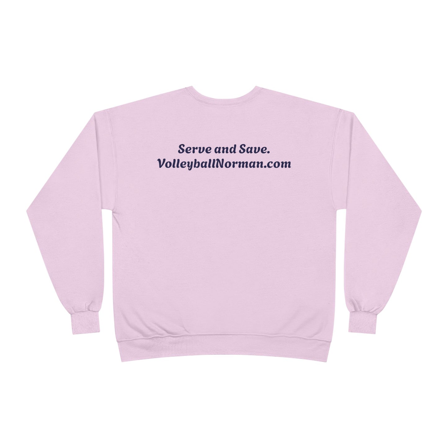 Norman's Volleyball EcoSmart® Crewneck Sweatshirt - Serve and Save Design