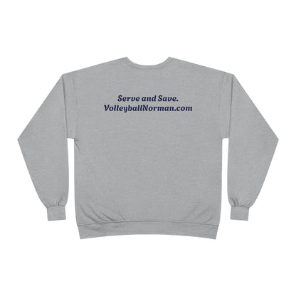 Norman's Volleyball EcoSmart® Crewneck Sweatshirt - Serve and Save Design