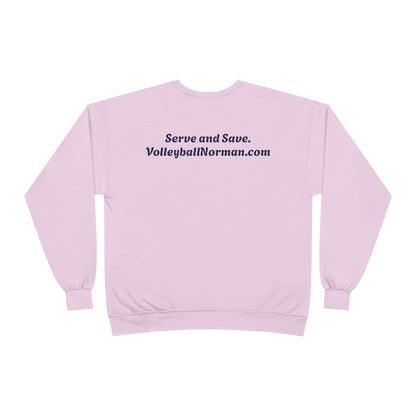 Norman's Volleyball EcoSmart® Crewneck Sweatshirt - Serve and Save Design