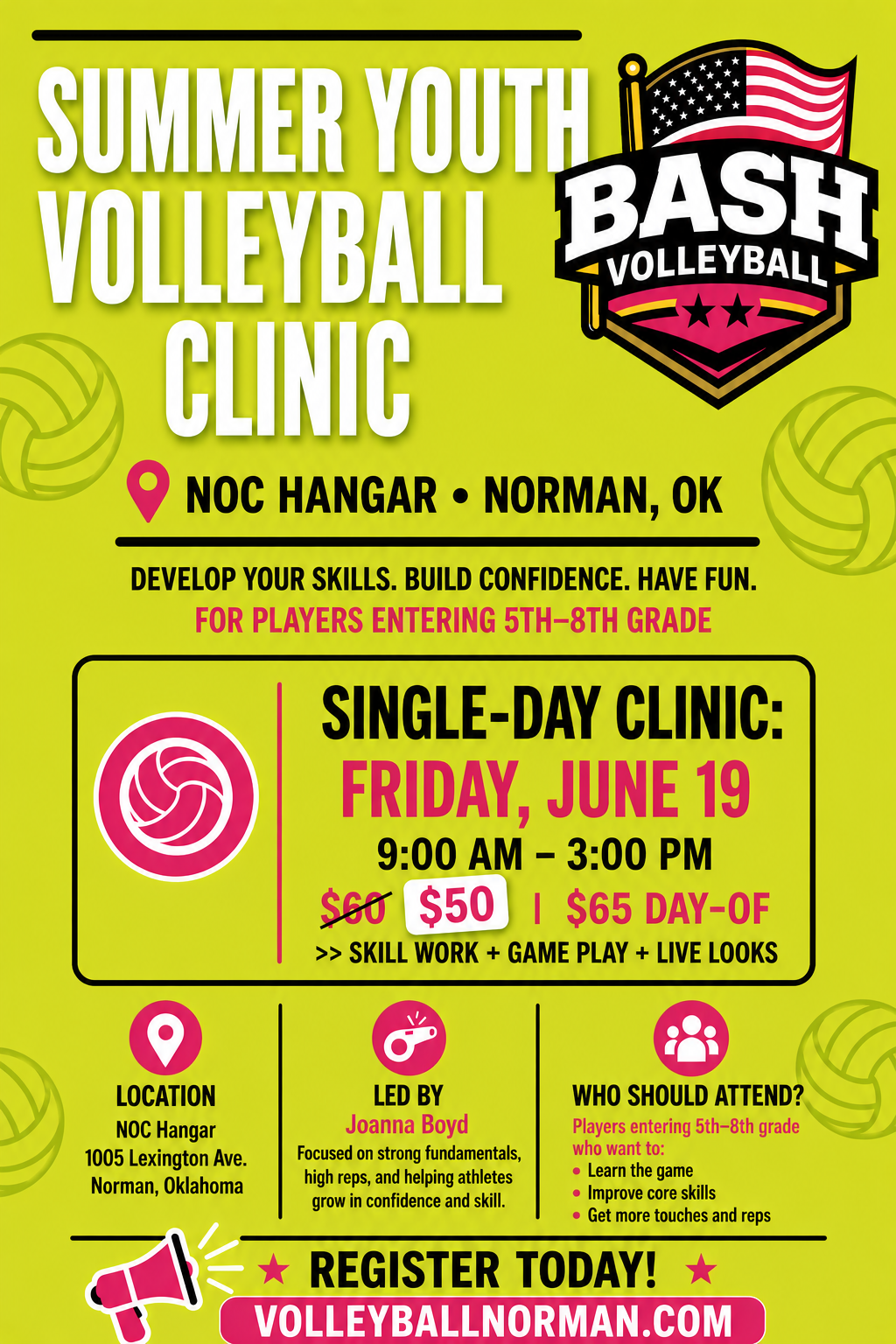 All Day//Ball Day Volleyball Skills Camp June 19, 2026 (Single Day) (Copy)