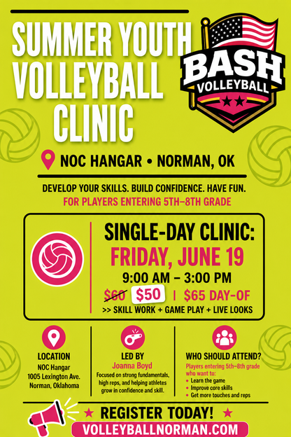 All Day//Ball Day Volleyball Skills Camp June 19, 2026 (Single Day) (Copy)